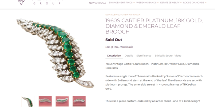 Cartier Jewelry Diamond Brooch